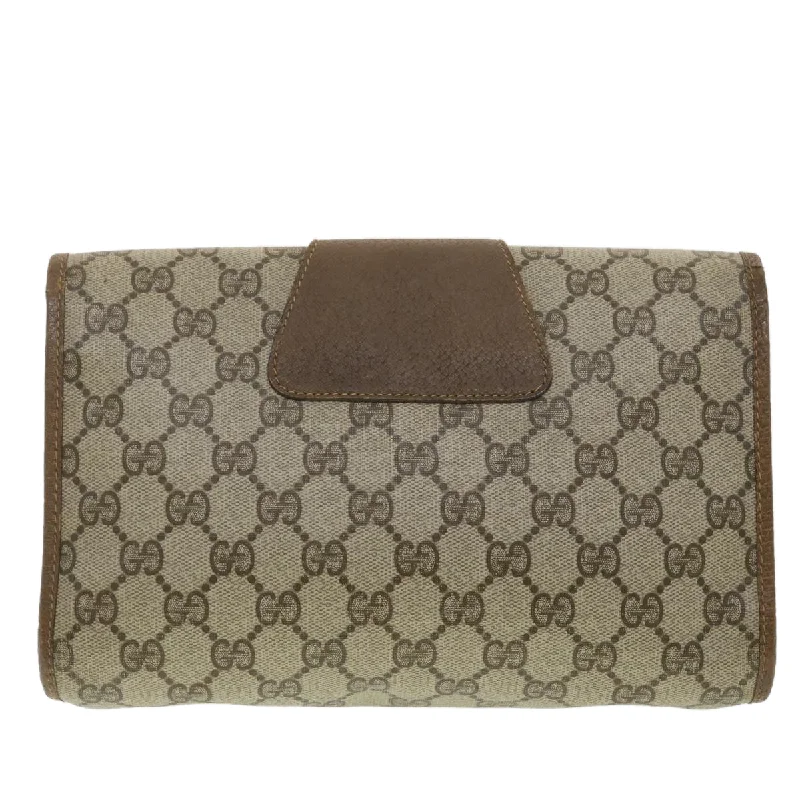 GUCCI GG Canvas Web Sherry Line Clutch Bag Beige Green Red 89.01.030  ny214