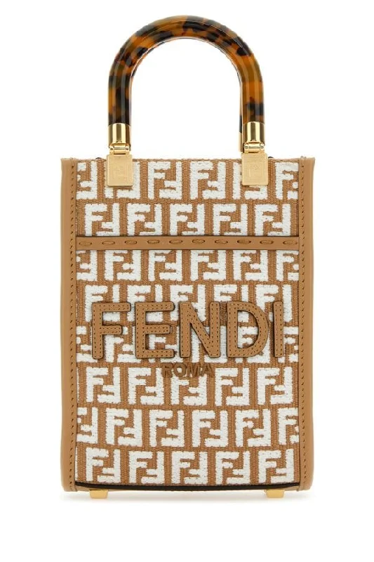 Fendi Women Embroidered Fabric Mini Sunshine Handbag