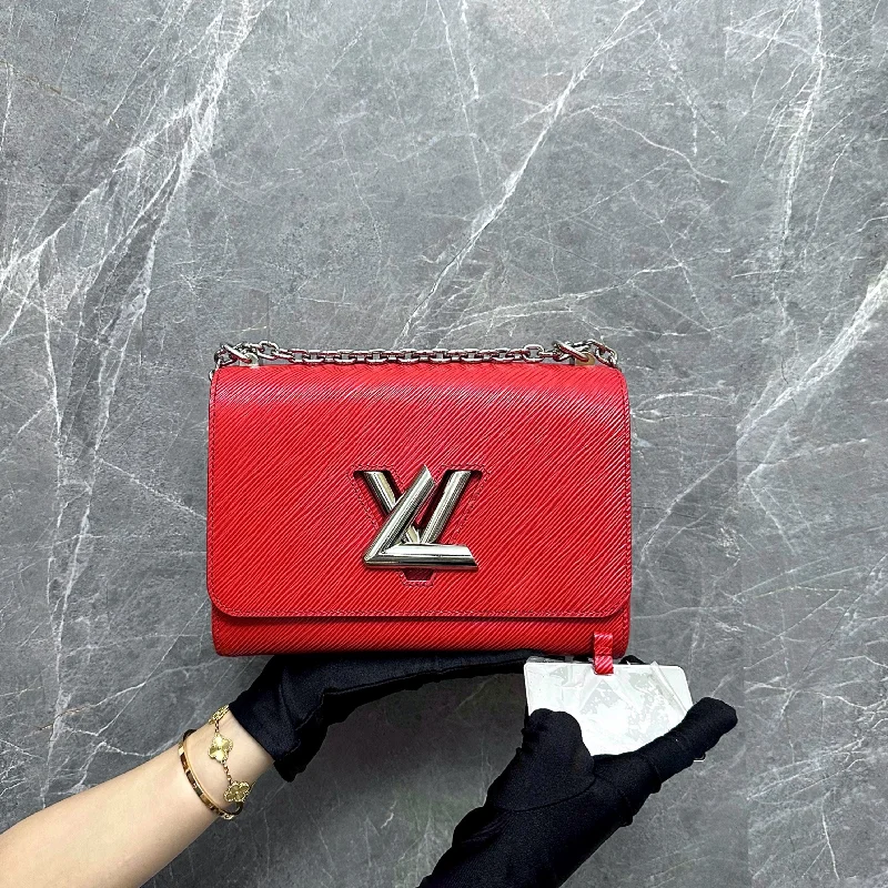 LV Louis Vuitton Twist MM EPI Leather Red SHW