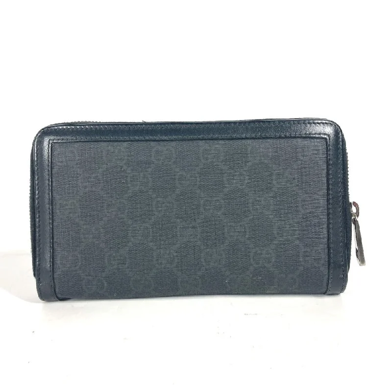 GUCCI Long Wallet Purse 322147 GG Supreme canvas, leather gray Long wallet GG Supreme mens Used