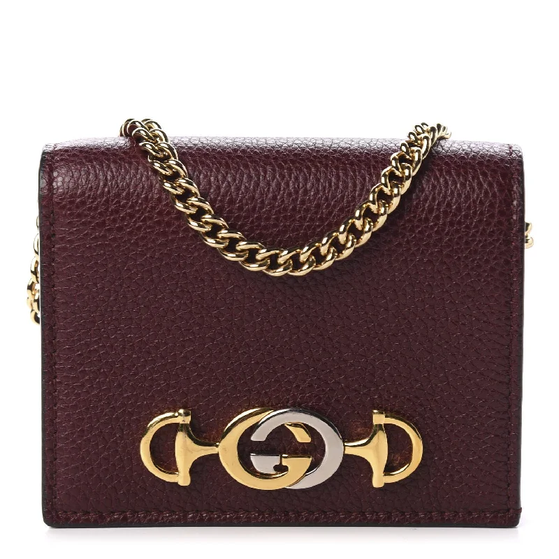 GUCCI Calfskin Zumi Chain Wallet