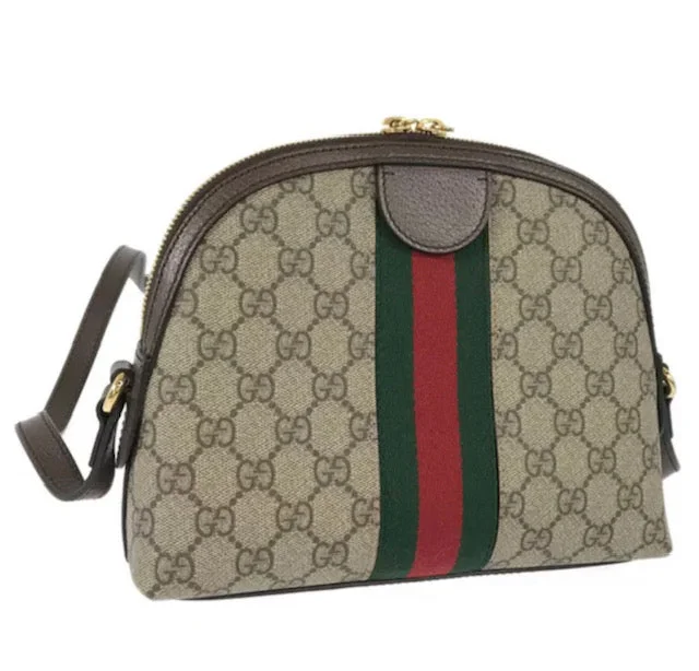 GUCCI OPHIDIA GG SUPREME SHERRY LINE CROSSBODY BAG