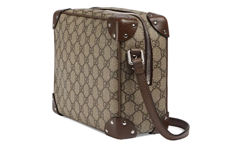 GUCCI Leather Detail Shoulder Bag Beige Ebony 626363-92TDN-8358