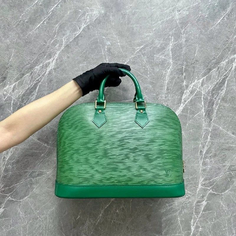 LV Alma EPI Leather Vintage PM Green