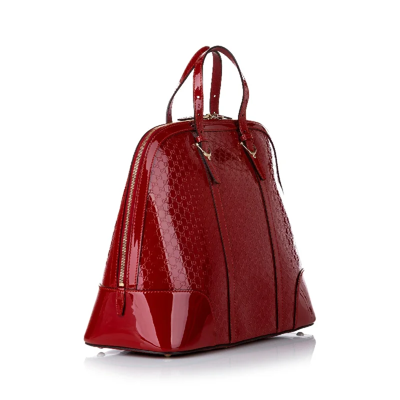 Gucci Microguccissima Nice Patent Leather Satchel (SHG-30368)