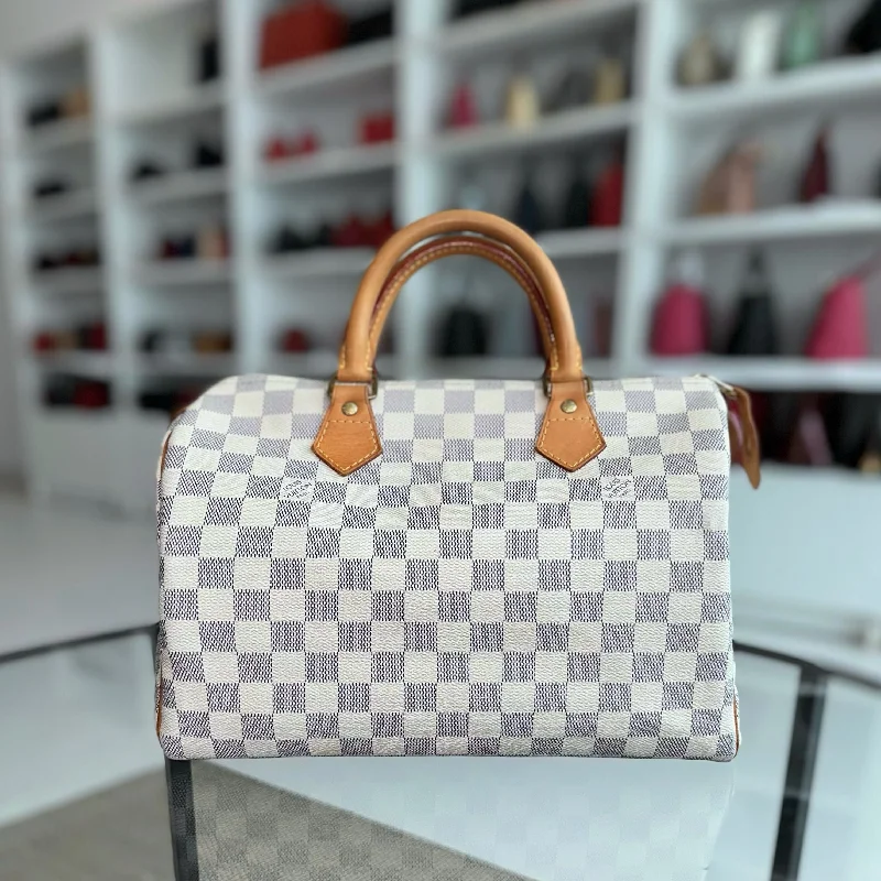 Louis Vuitton LV Speedy 30 Damiar Azure Top Handle Bag