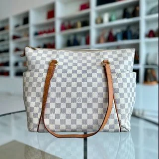 Louis Vuitton LV Totally Damier Azure MM Shoulder Bag