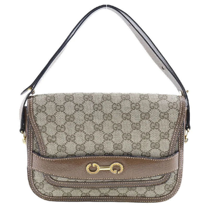 Gucci Old Shoulder Bag Brown Gg Canvas