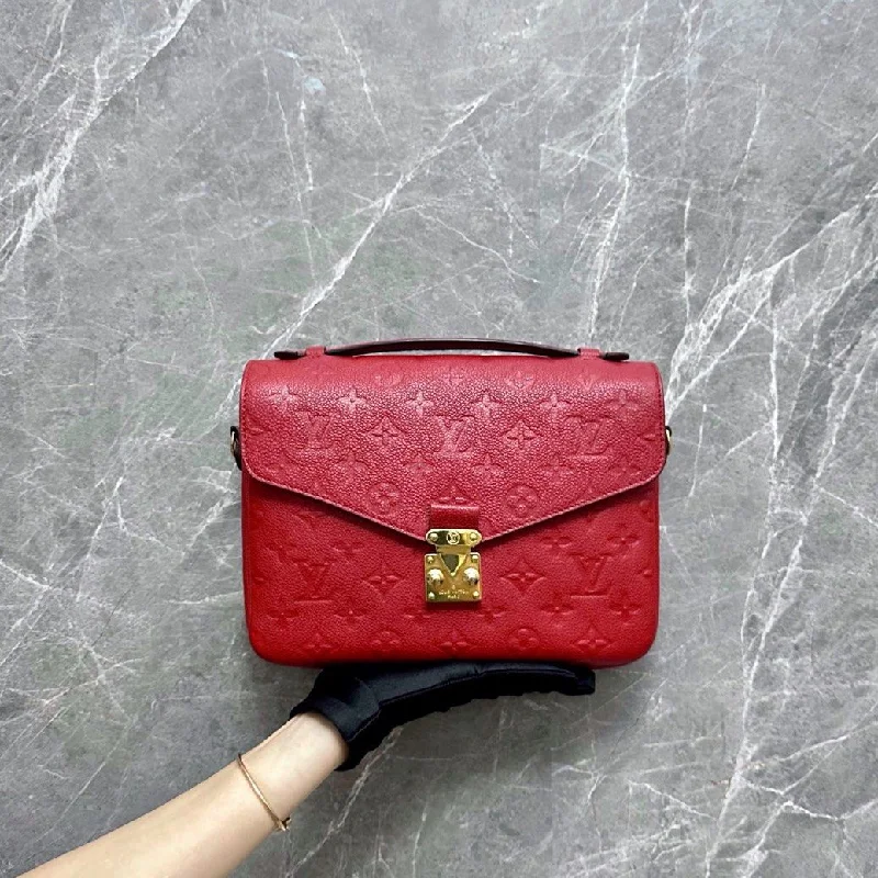 LV Pochette Metis Red Scarlet Calfskin