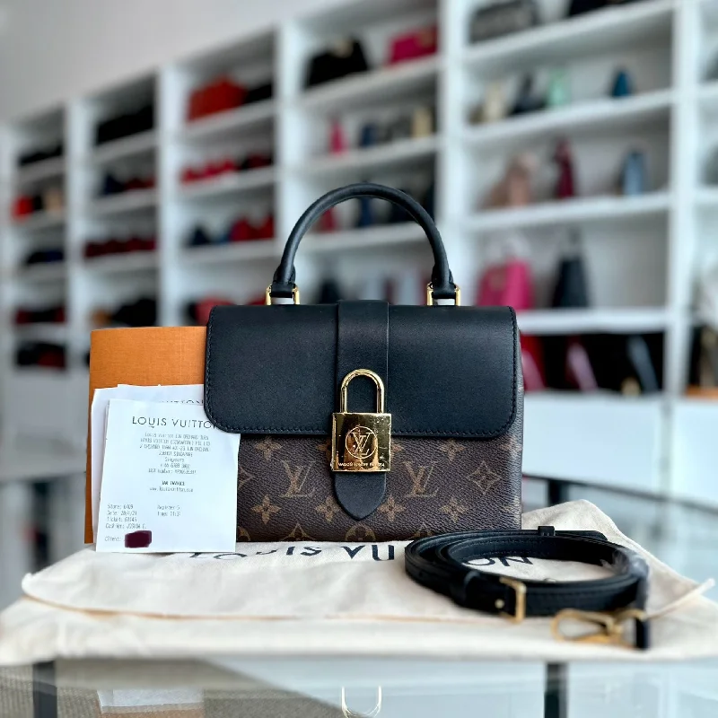 *Receipt* LV Louis Vuitton Locky BB Monogram Noir Cross Body Bag