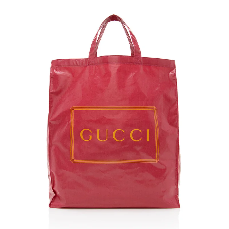 Gucci Coated Canvas Logo Tote