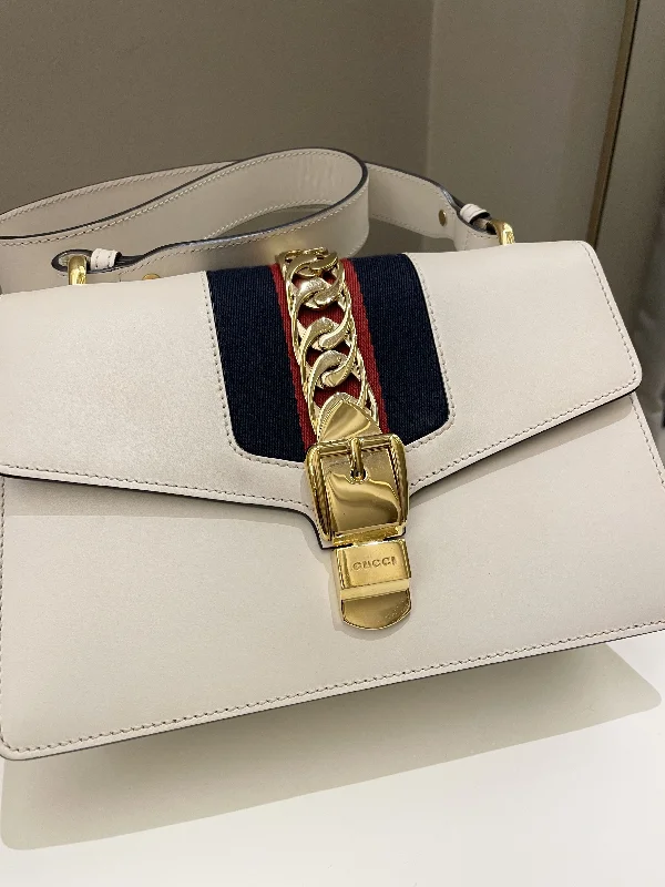 Gucci Sylvie Chain Bag Ivory Calfskin