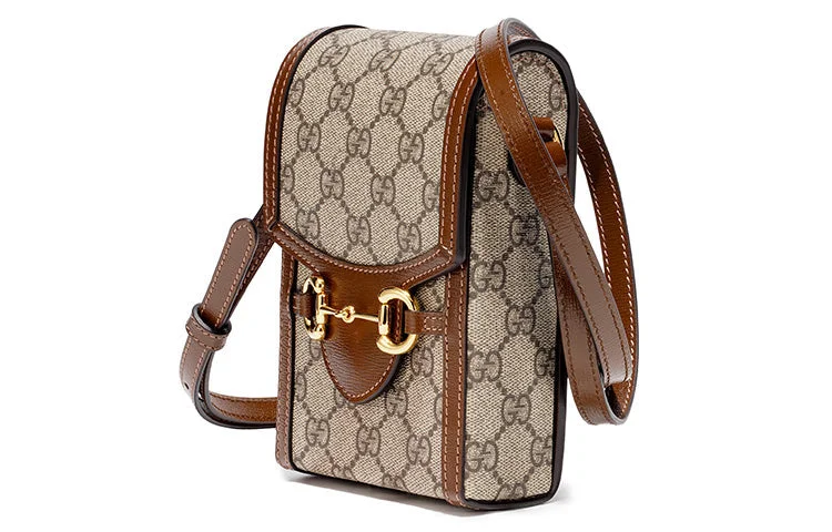 Gucci Horsebit 1955 mini bag in GG Supreme 'Brown' 625615-92TCG-8563