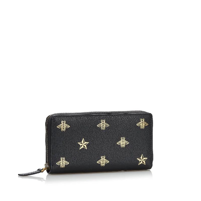 Gucci Bee Star Continental Zip Wallet (36984)