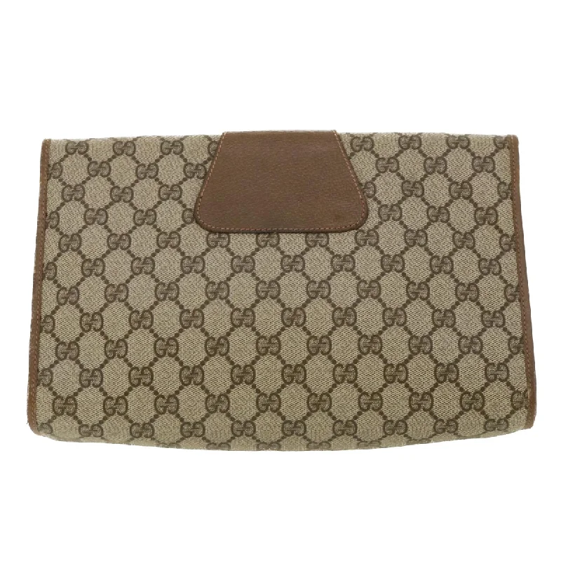 GUCCI GG Canvas Web Sherry Line Clutch Bag Beige Red Green 8901031  ny173