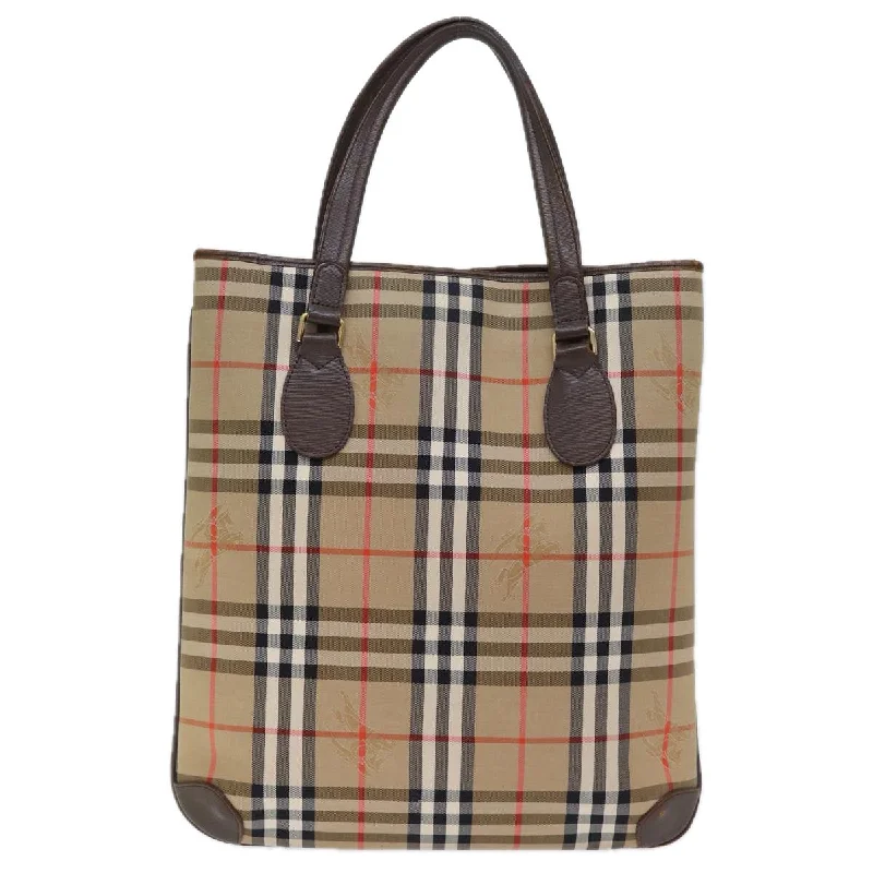 BURBERRYSs Nova Check Tote Bag Canvas Beige  ep4173