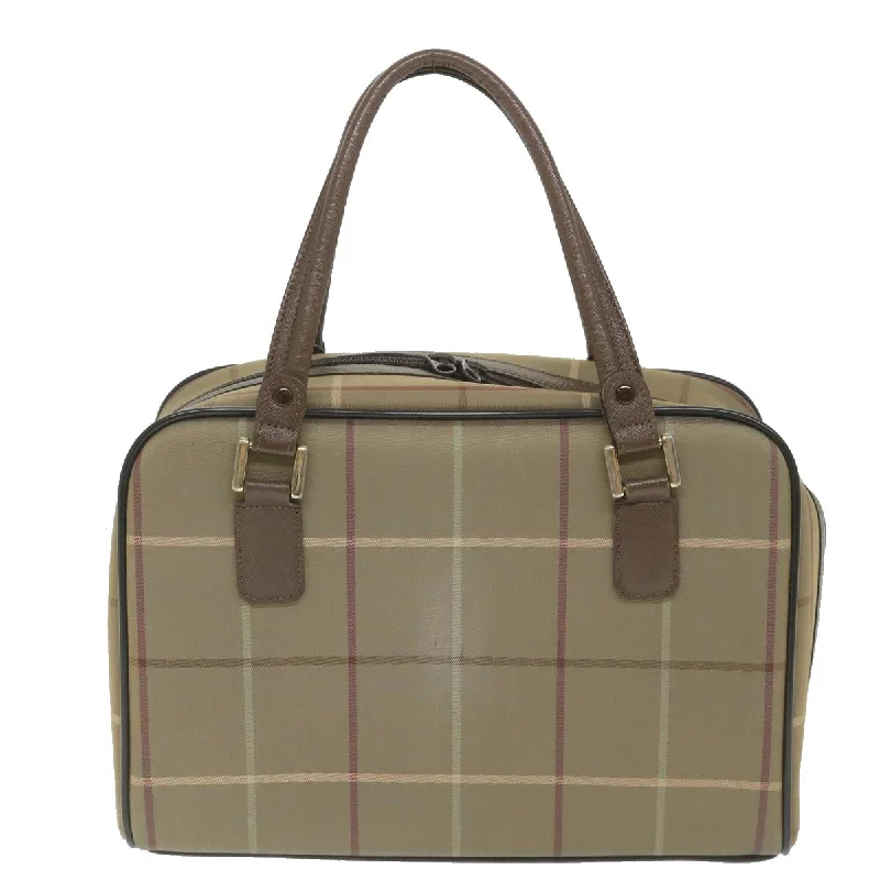 BURBERRYSs Nova Check Boston Bag Nylon Canvas Brown  ep2180