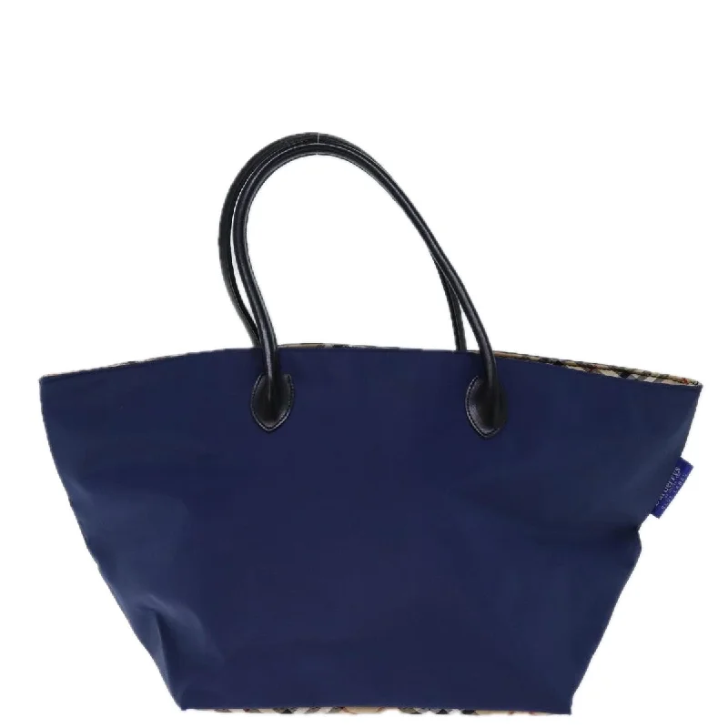 BURBERRYSs Nova Check Blue Label Tote Bag Nylon Navy  bs14253