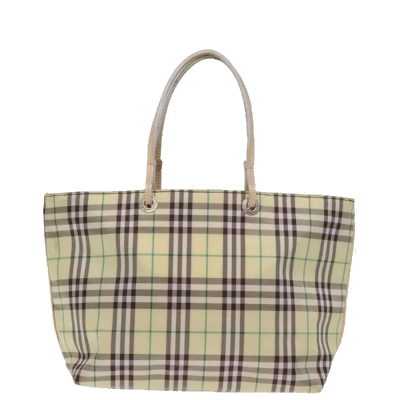 BURBERRY Nova Check Tote Bag Nylon Beige  76851