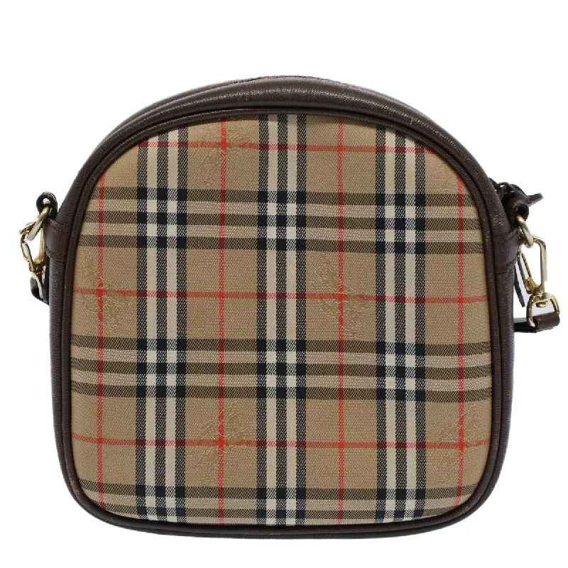 BURBERRYSs Nova Check Shoulder Bag Nylon Canvas Beige  54680