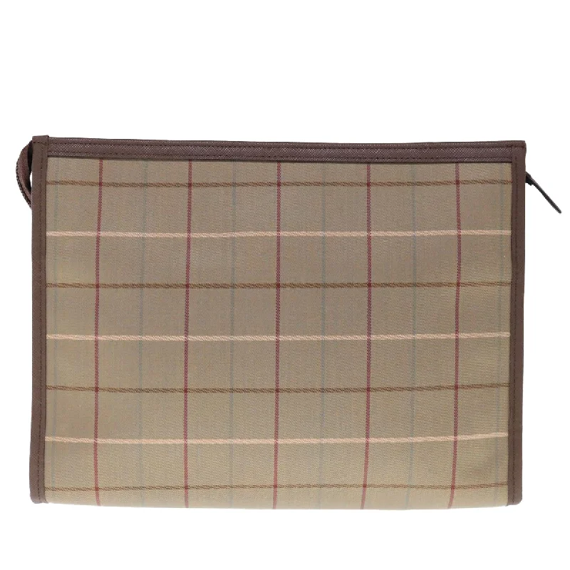 BURBERRYSs Nova Check Clutch Bag Canvas Brown  65917