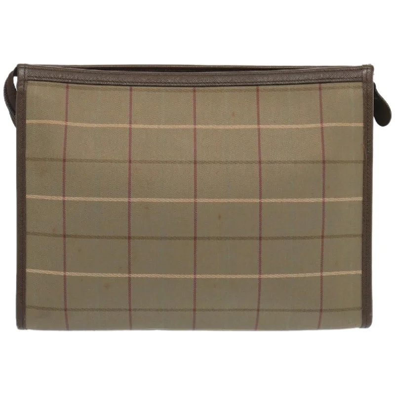 BURBERRYSs Nova Check Clutch Bag Canvas Beige Brown