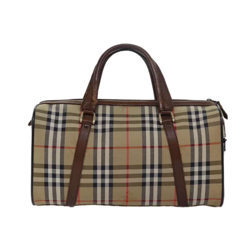 BURBERRYSs Nova Check Boston Bag Canvas Beige  79483