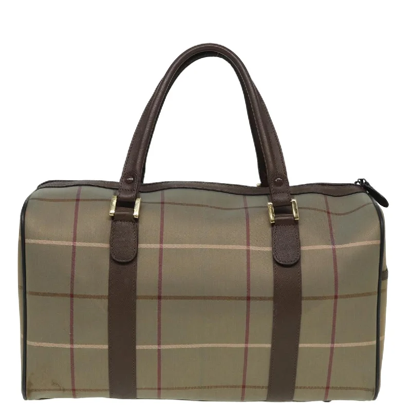 BURBERRYSs Nova Check Boston Bag Canvas Brown  th5134