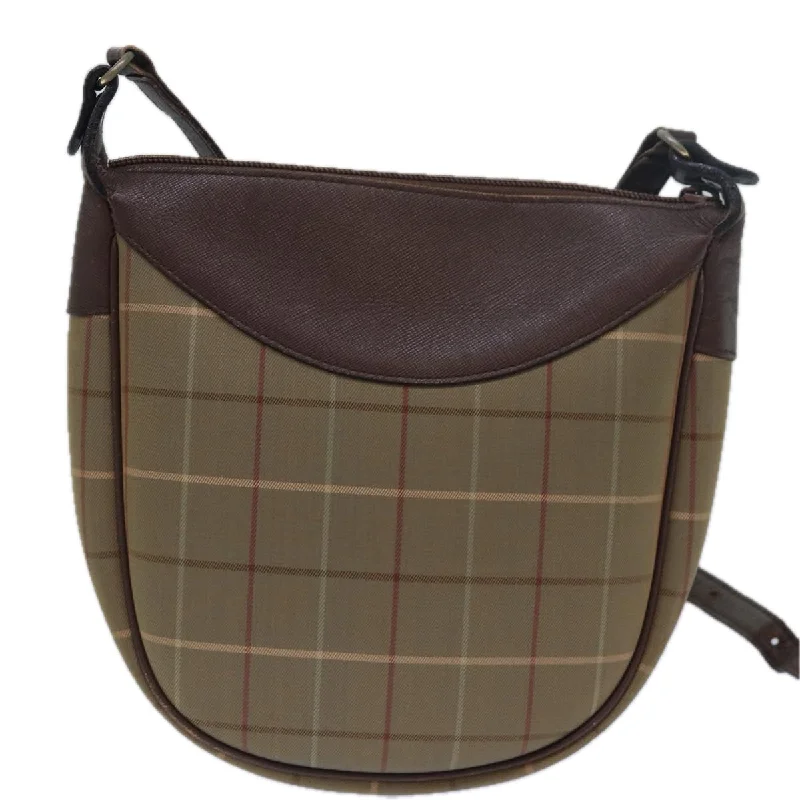 BURBERRYSs Nova Check Shoulder Bag Canvas Brown  bs15361