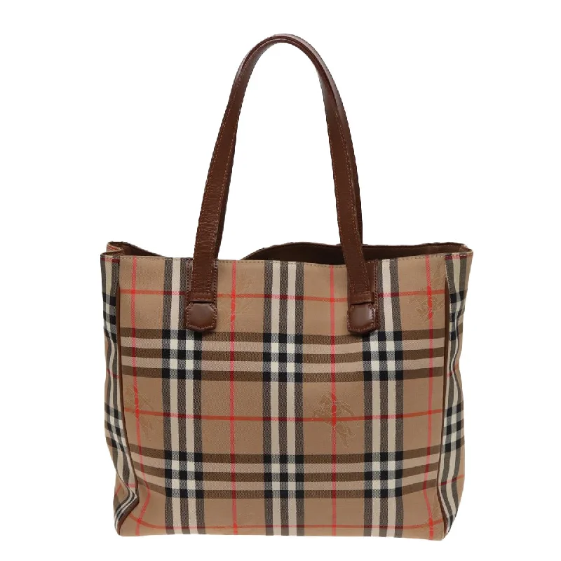 BURBERRYSs Nova Check Tote Bag Canvas Beige  ep4723