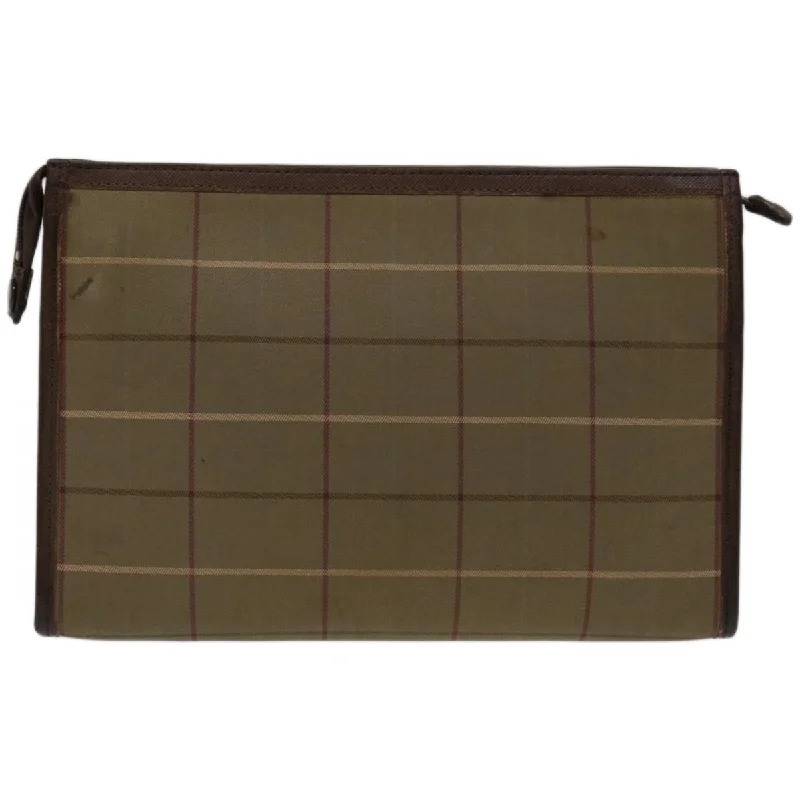 BURBERRYSs Nova Check Clutch Bag Canvas Brown  bs12054