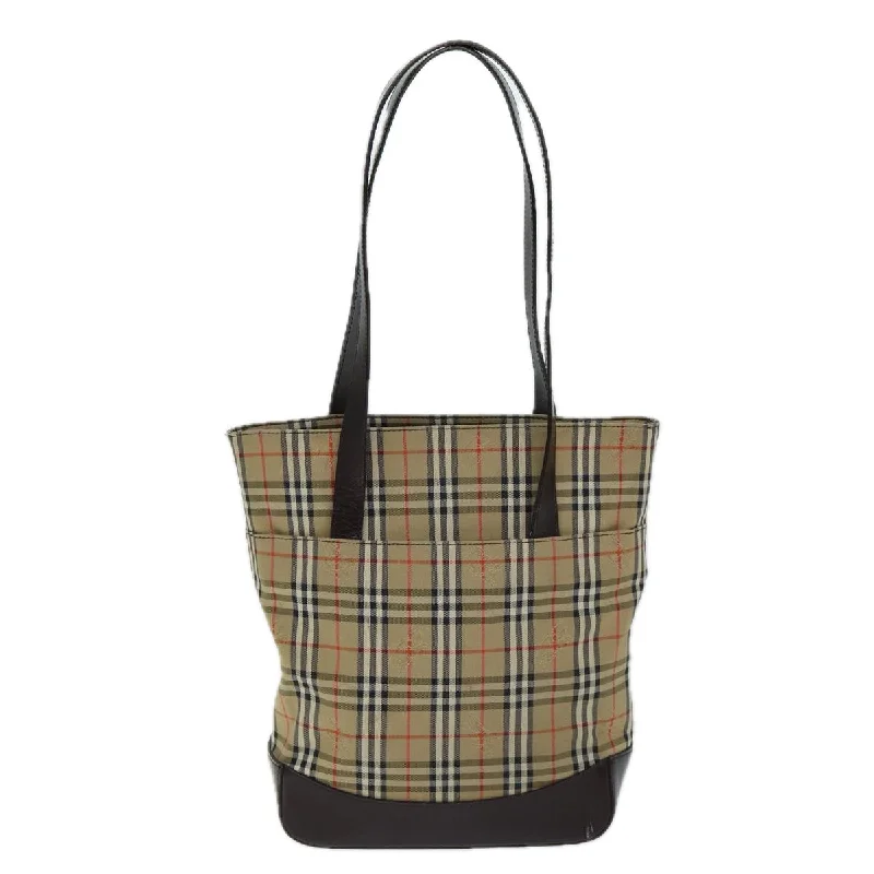 BURBERRYSs Nova Check Tote Bag Canvas Beige  ep4730