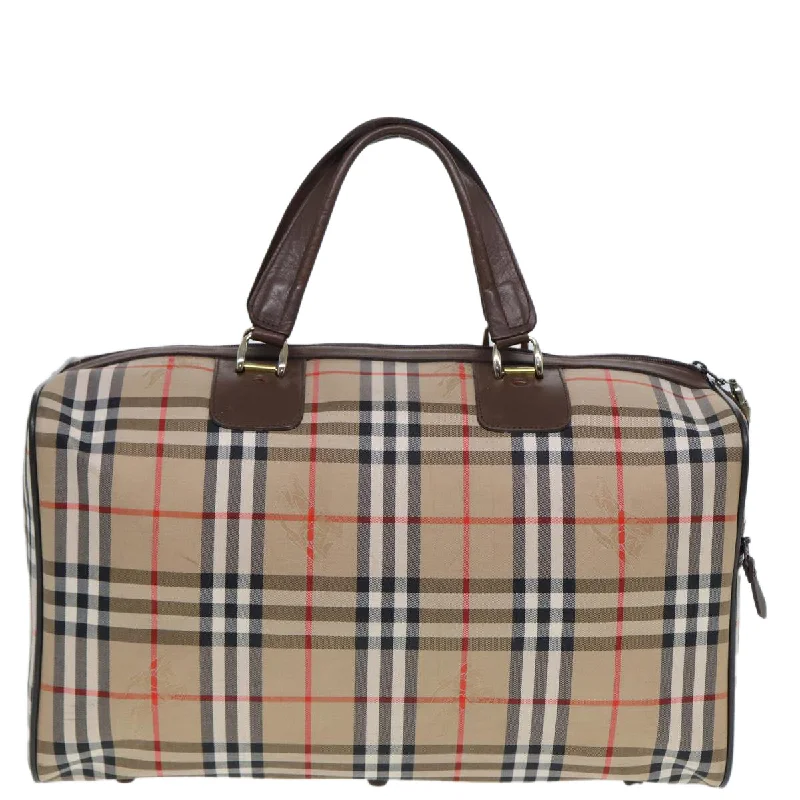 BURBERRYSs Nova Check Boston Bag Canvas Beige  ac3072