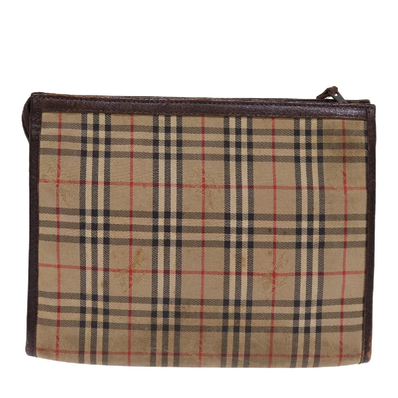 BURBERRYSs Nova Check Clutch Bag Canvas Beige  77699