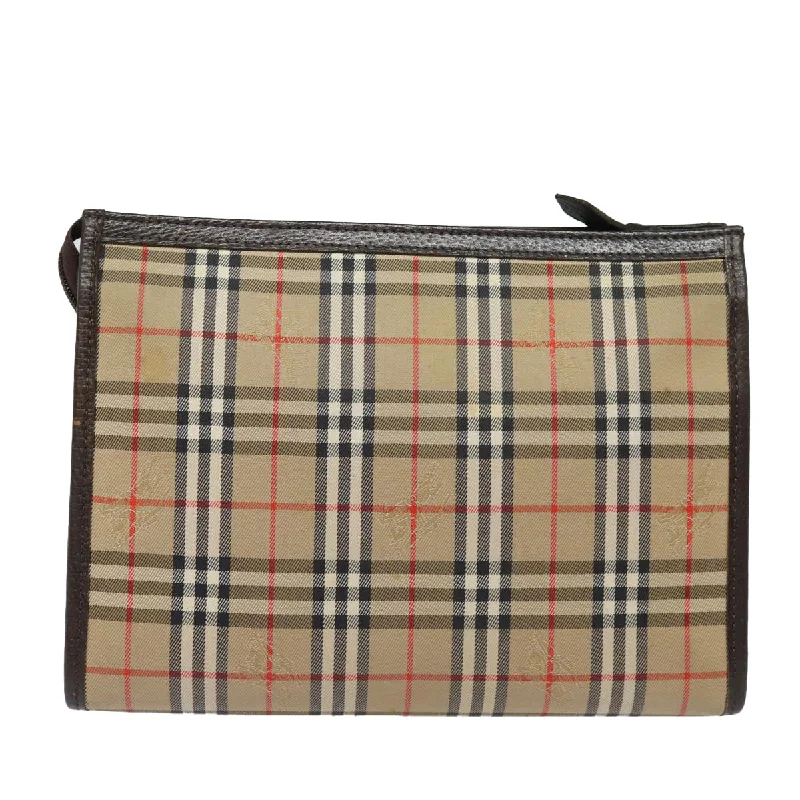 BURBERRYSs Nova Check Clutch Bag Canvas Beige  bs15450