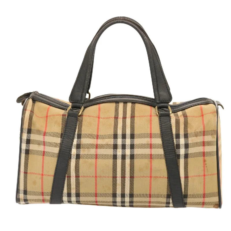 BURBERRYSs Nova Check Boston Bag Canvas Beige  73347