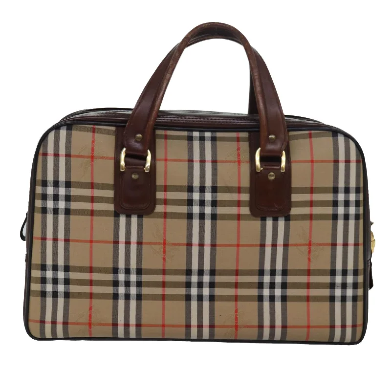 BURBERRYSs Nova Check Boston Bag Canvas Beige  fm3564