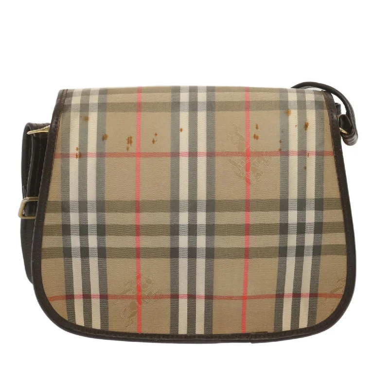 BURBERRYSs Nova Check Shoulder Bag Canvas Beige  ki4186