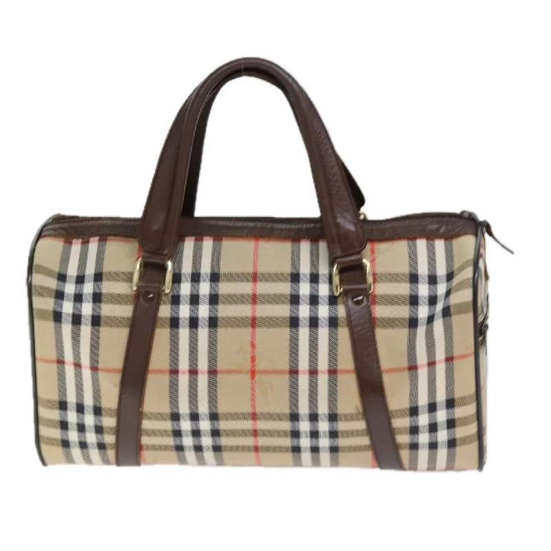 BURBERRYSs Nova Check Boston Bag Canvas Beige  ki4441