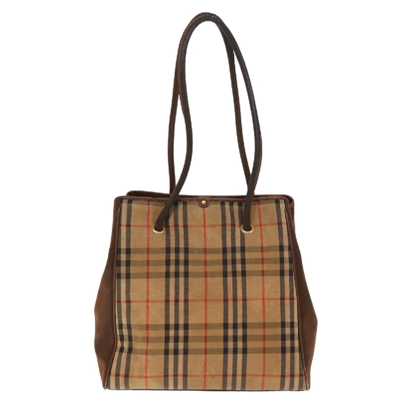 BURBERRYSs Nova Check Tote Bag Canvas Beige  77379