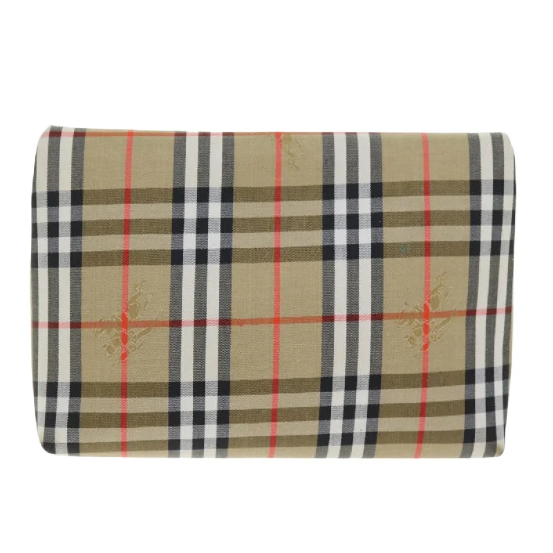 BURBERRYSs Nova Check Clutch Bag Canvas Beige  75664