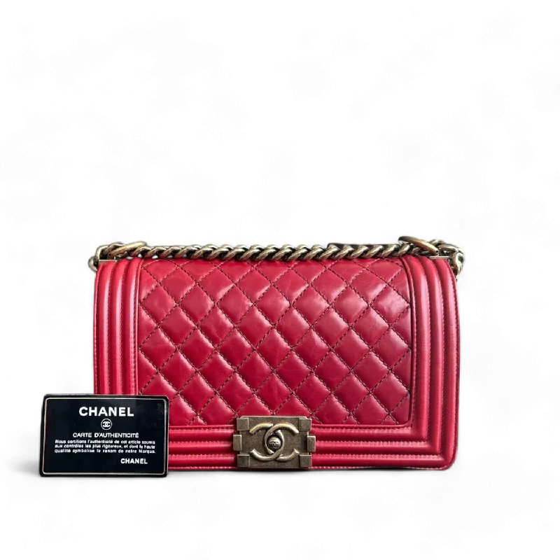 Chanel Boy Medium - 25CM Glazed Calfskin with Antique GHW No 17