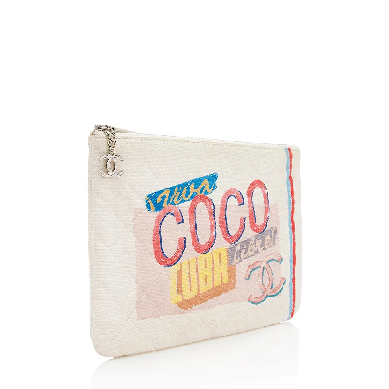 Chanel Canvas Coco Cuba Pouch - FINAL SALE (18094)