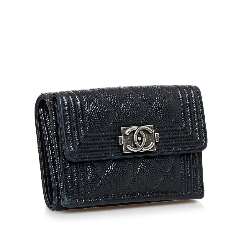 Chanel Caviar Boy Trifold Wallet (nwnPs6)