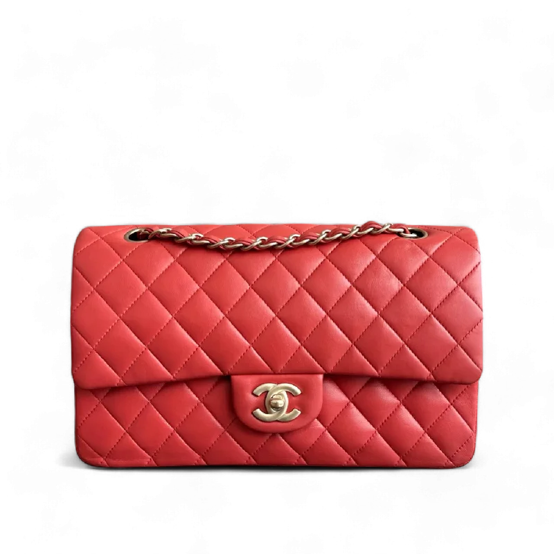 Chanel Classic Flap - Medium Lambskin Salmon Pink GHW No 13