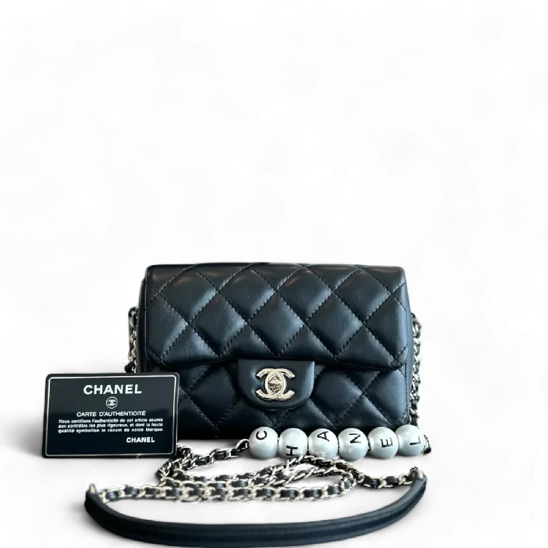 Chanel Pearl Mini Flap Quilted My Previous Lambskin Black GHW No 29