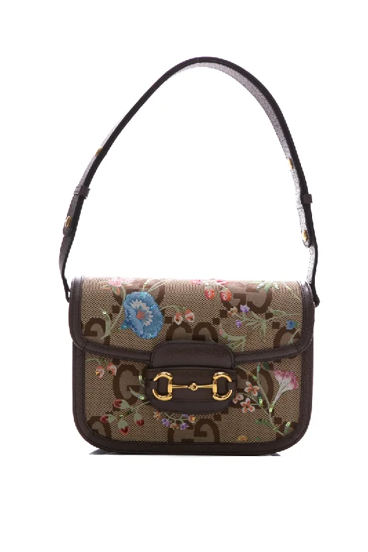 Floral 1955 Horsebit Shoulder Bag