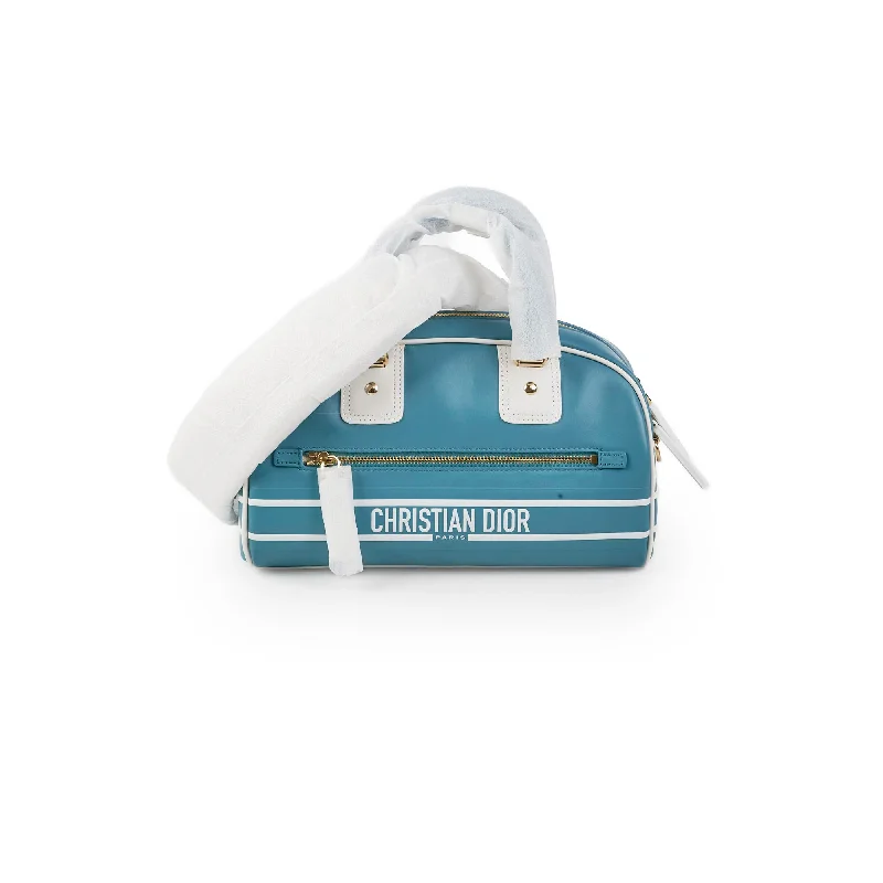 Christian Dior Small Vibe Zip Bowling Bag Aqua