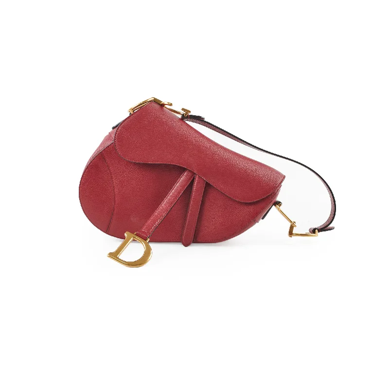 Christian Dior Saddle Bag Burgundy