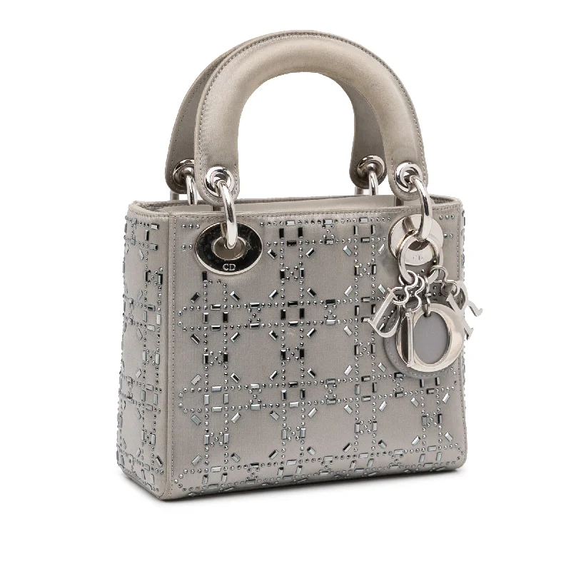 Dior Mini Crystal Embellished Satin Lady Dior (SHG-s5Dg4b)